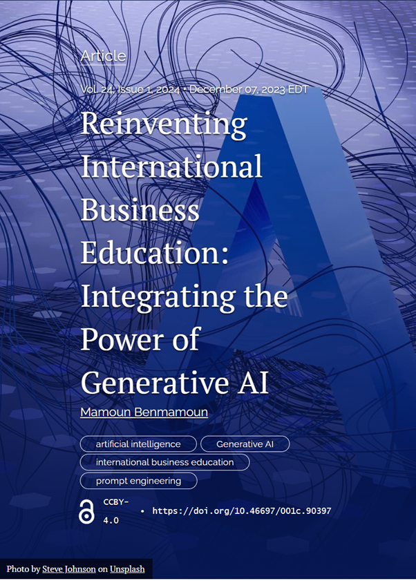 Reinventing International Business Education: Integrating the Power of Generative AI